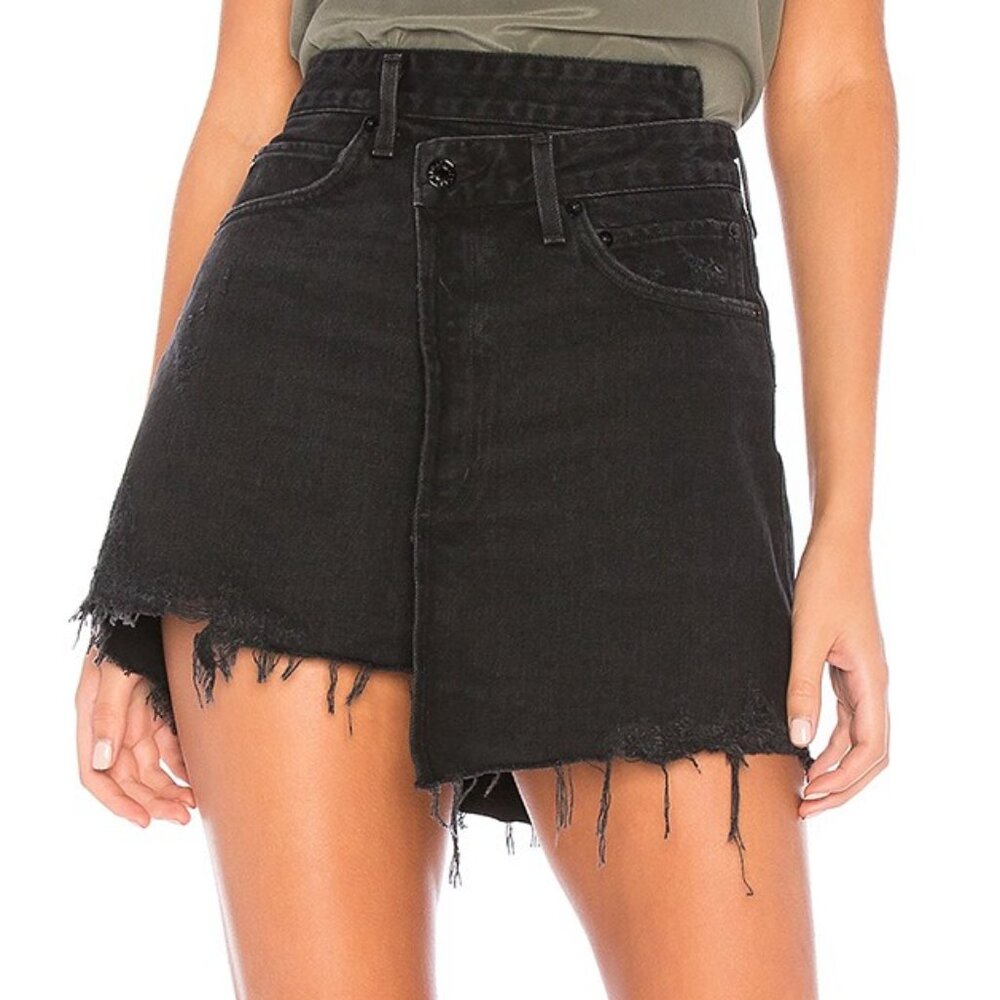 AGOLDE Criss‎ Cross Skirt Size 24 in Black